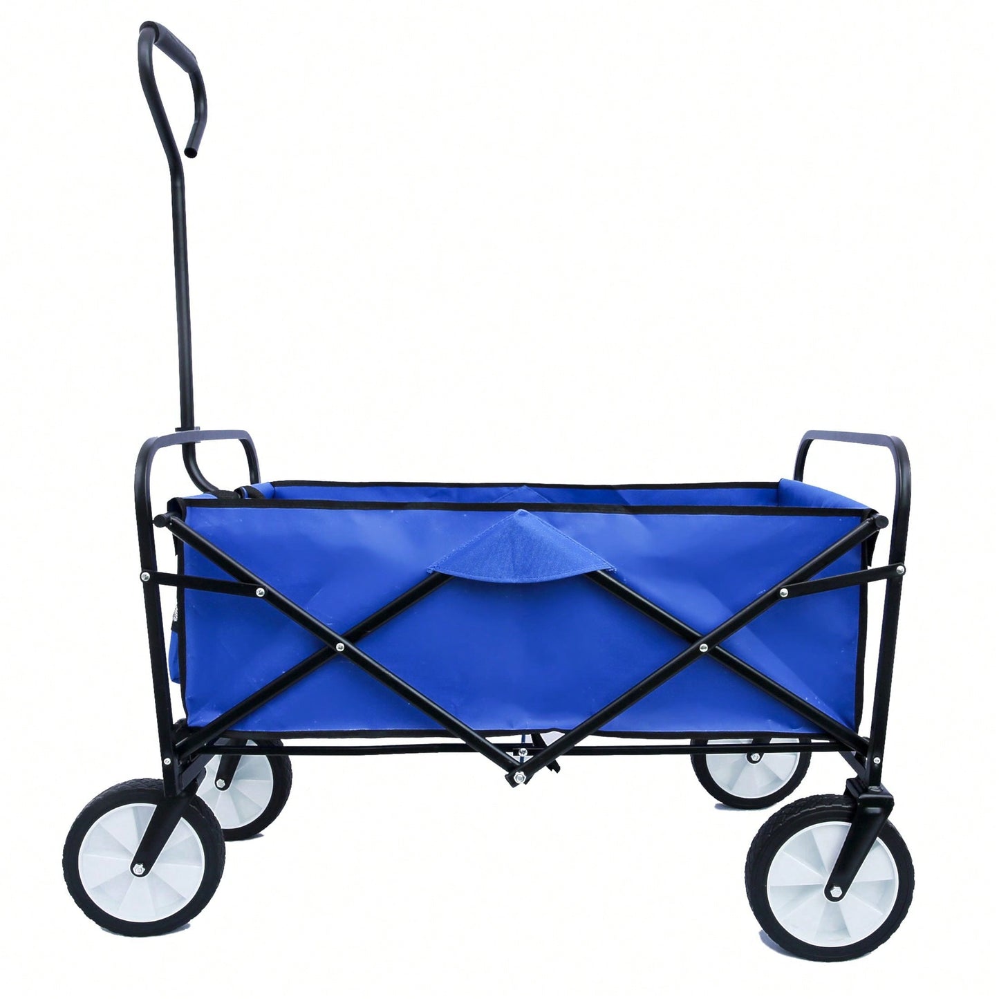 Foldable Heavy-Duty Steel Frame Cart Convenient And Durable Shopping And Utility Trolley