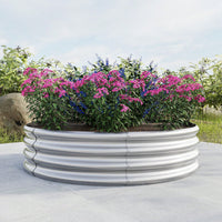 Durable Galvanized Metal Planter Box, Perfect Planting Choice, DIY YOUR GARDEN, Safety & Stabilizing, Easy To Assemble
