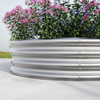 Durable Galvanized Metal Planter Box, Perfect Planting Choice, DIY YOUR GARDEN, Safety & Stabilizing, Easy To Assemble