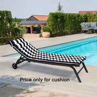 Set Of 2, Outdoor Lounge Chair Cushion Replacement Patio Funiture Seat Cushion Chaise Lounge Cushion