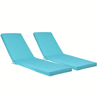 Set Of 2, Outdoor Lounge Chair Cushion Replacement Patio Funiture Seat Cushion Chaise Lounge Cushion