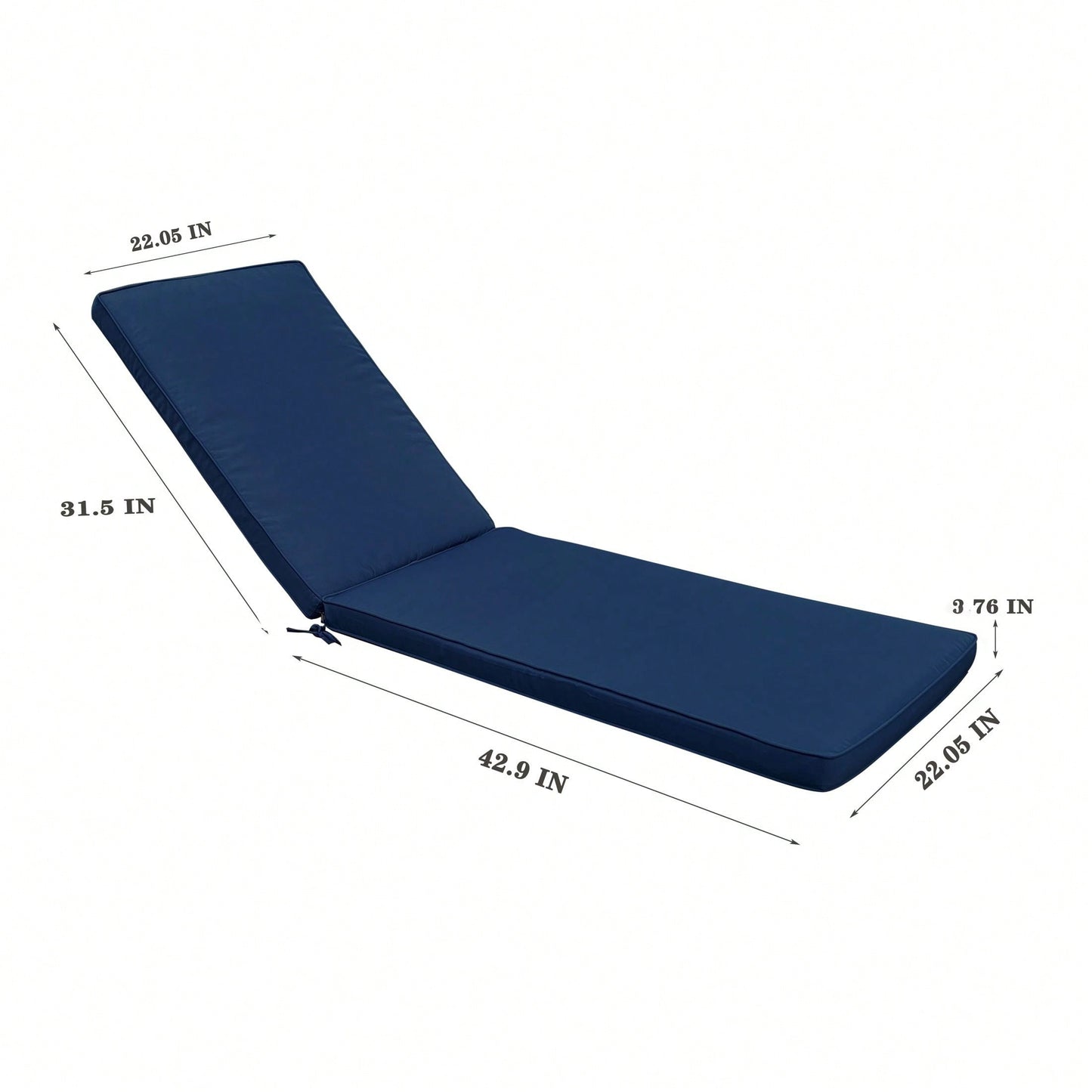 Outdoor Chaise Lounge Cushion With Quality Material, Removable Cover, And High Resilience Sponge