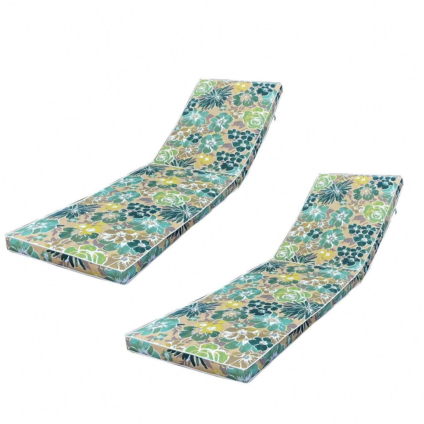 Set Of 2, Outdoor Lounge Chair Cushion Replacement Patio Funiture Seat Cushion Chaise Lounge Cushion