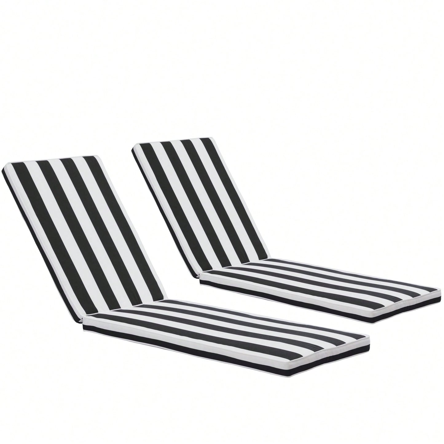 Set Of 2, Outdoor Lounge Chair Cushion Replacement Patio Funiture Seat Cushion Chaise Lounge Cushion