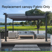 13 X 10 Ft Outdoor Patio Retractable Pergola Sun-Shelter Canopy Replacement Canopy Top Cover Fabric