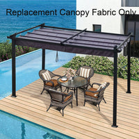 10x10 Ft. Pergola Replacement Canopy - UV Protection, Water-Repellent, Easy Assembly