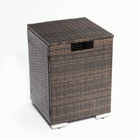 Rattan Gas Tank Cover With Storage Rack: Waterproof, Stylish, Durable - Brown