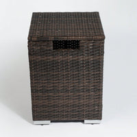 Rattan Gas Tank Cover With Storage Rack: Waterproof, Stylish, Durable - Brown