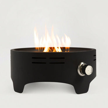 Outdoor Portable Propane Fire Pit, Camping Fire Pit With Cooking Support Tabletop Fire Pit With Quick Connect Regulator