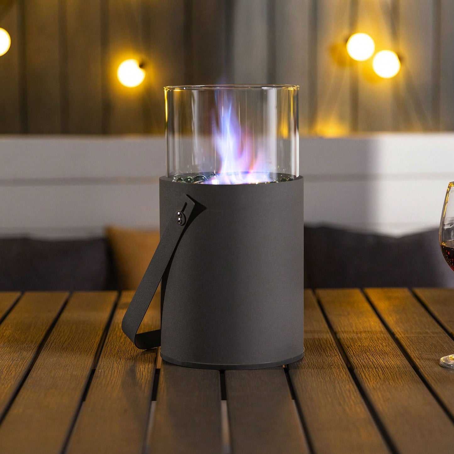 Portable Tabletop Fireplace Elegant Design, Cozy Warmth, Bio Ethanol Ventless Fire Pit - Perfect For Indoor Gatherings