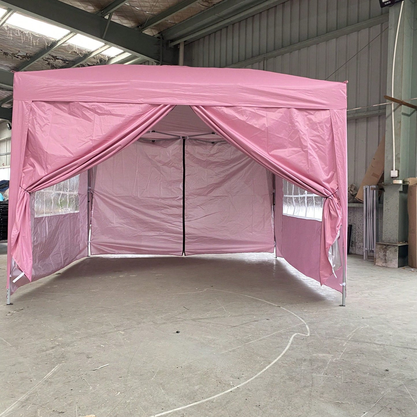 10x 10Ft Pop Up Gazebo Canopy Tent,Removable Sidewall With Zipper,2pcs Sidewall With Windows,With 4pcs Weight Sand Bag,With Carry Bag