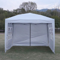 10x 10Ft Pop Up Gazebo Canopy Tent,Removable Sidewall With Zipper,2pcs Sidewall With Windows,With 4pcs Weight Sand Bag,With Carry Bag