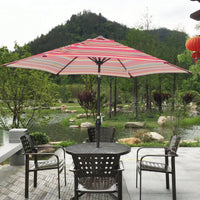 9FT UMBRELLA , Waterproof, Fade Resistant, Easy To Clean, Sturdy Construction, Push Button Tilt And Crank System, Wind Vent