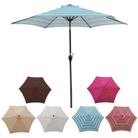 9FT UMBRELLA , Waterproof, Fade Resistant, Easy To Clean, Sturdy Construction, Push Button Tilt And Crank System, Wind Vent