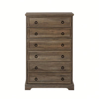 Stylish 6 Drawer Tall Dresser for Bedroom Storage and Closet Organization with Easy Pull Handles