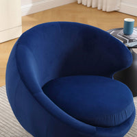 Velvet Swivel Barrel Accent Chair with Ottoman for Living Room and Bedroom Comfortable Round Club Chair 360 Degree Leisure Armchair