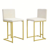 Luxurious 25.8" High Bar Stools With Built-In Footrest Relaxing Seating Experience