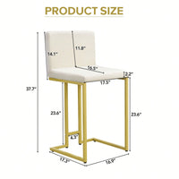 Luxurious 25.8" High Bar Stools With Built-In Footrest Relaxing Seating Experience