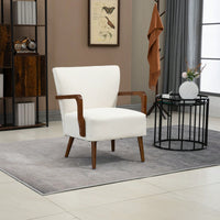 Modern Velvet Accent Armchair with Ottoman for Living Room and Bedroom Comfortable Lounge Chair