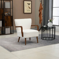 Modern Velvet Accent Armchair with Ottoman for Living Room and Bedroom Comfortable Lounge Chair