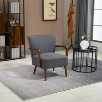 Modern Velvet Accent Armchair with Ottoman for Living Room and Bedroom Comfortable Lounge Chair