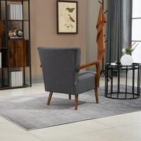 Modern Velvet Accent Armchair with Ottoman for Living Room and Bedroom Comfortable Lounge Chair