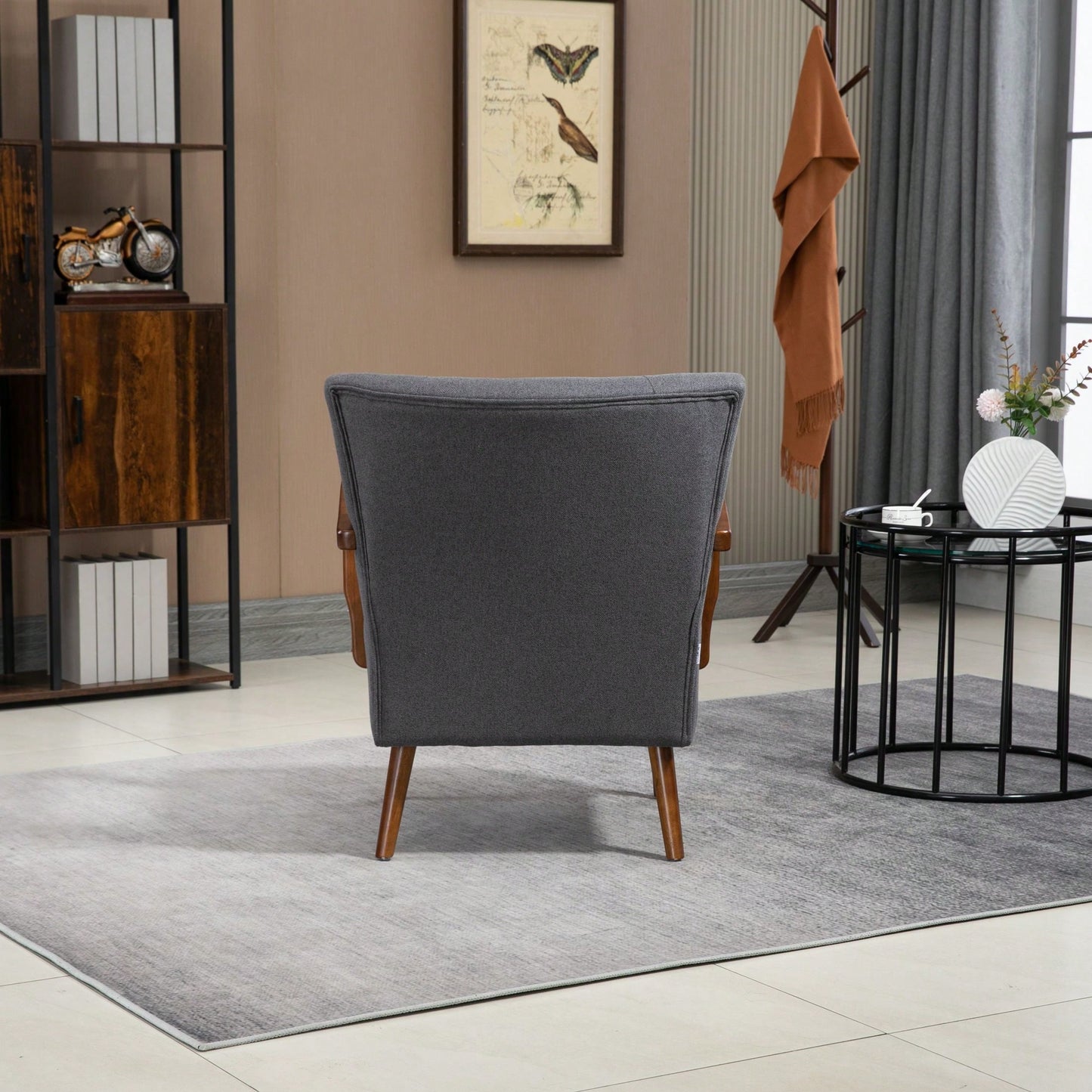 Modern Velvet Accent Armchair with Ottoman for Living Room and Bedroom Comfortable Lounge Chair