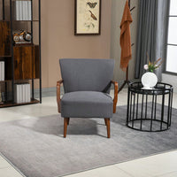 Modern Velvet Accent Armchair with Ottoman for Living Room and Bedroom Comfortable Lounge Chair