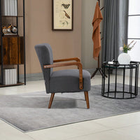 Modern Velvet Accent Armchair with Ottoman for Living Room and Bedroom Comfortable Lounge Chair