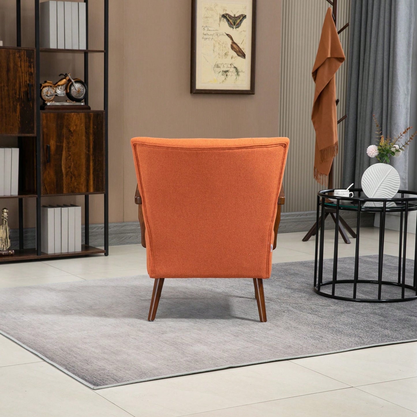 Modern Velvet Accent Armchair with Ottoman for Living Room and Bedroom Comfortable Lounge Chair