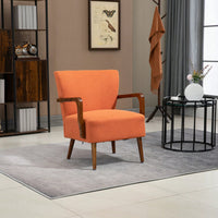 Modern Velvet Accent Armchair with Ottoman for Living Room and Bedroom Comfortable Lounge Chair