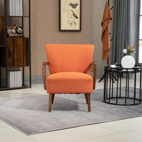 Modern Velvet Accent Armchair with Ottoman for Living Room and Bedroom Comfortable Lounge Chair