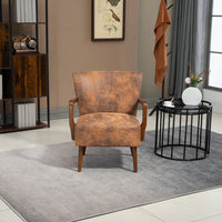 Modern Velvet Accent Armchair with Ottoman for Living Room and Bedroom Comfortable Lounge Chair