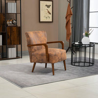 Modern Velvet Accent Armchair with Ottoman for Living Room and Bedroom Comfortable Lounge Chair