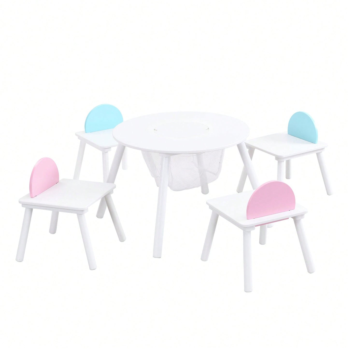 Children's Panel Table With 4 Chairs Quality, Multi-Functional, And Storage Included