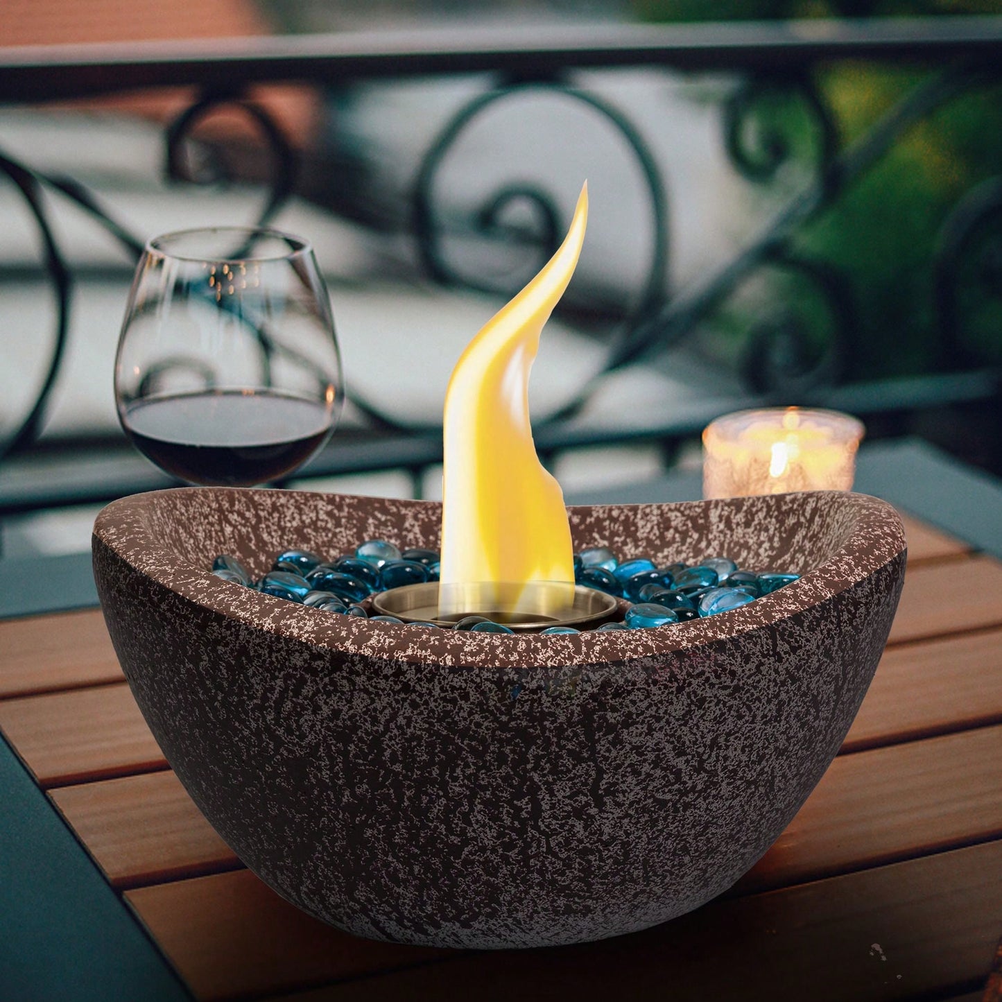 Tabletop Fire Pit Ethanol Fire Pit Tabletop Fire Bowl Outdoor & Indoor Portable Ethanol Fireplace Alcohol Fire Pot