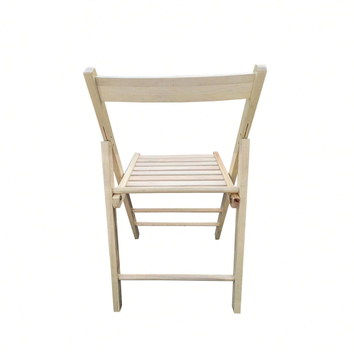 Set Of 2, Comfy Solid Wood Folding Chair,  Chair With Comfortable Slatted Seat And Open Back, Fully Assembled, Strong And Durable, Versatile