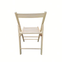 Set Of 2, Comfy Solid Wood Folding Chair,  Chair With Comfortable Slatted Seat And Open Back, Fully Assembled, Strong And Durable, Versatile