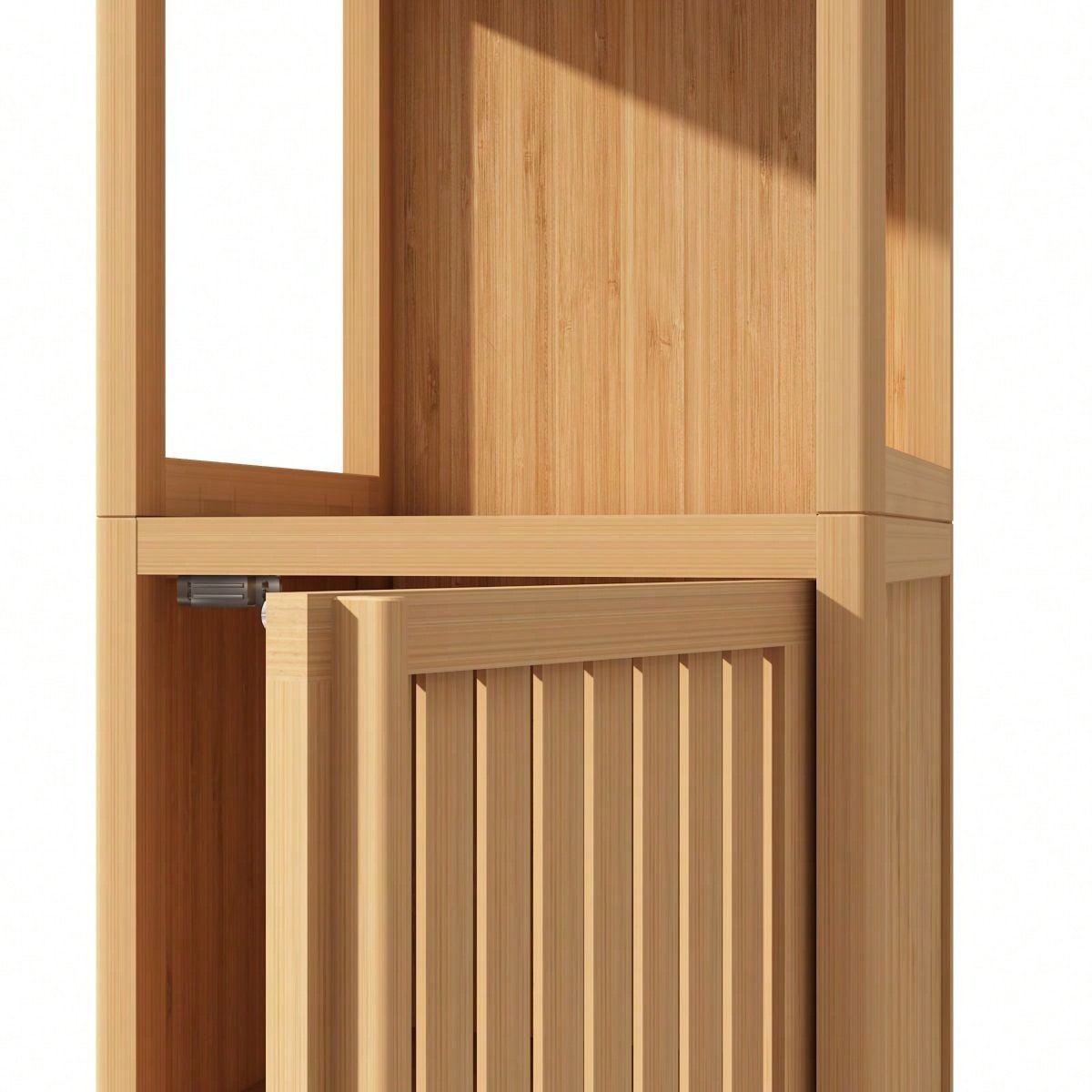 Versatile Bamboo Storage Cabinet With Ample Space And Durability