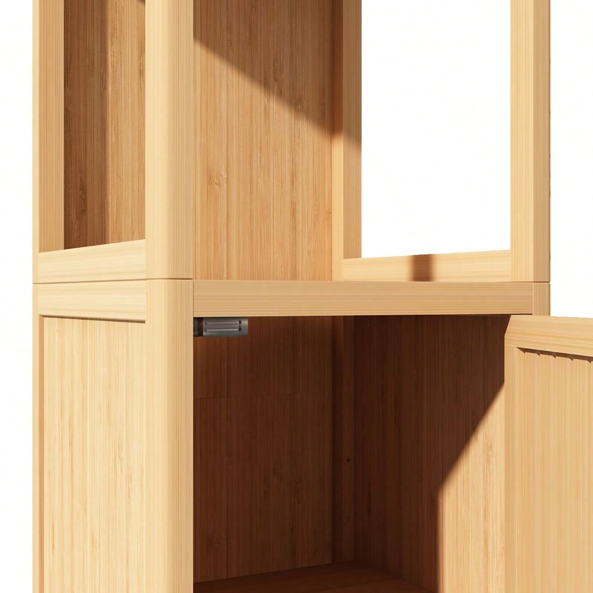 Versatile Bamboo Storage Cabinet With Ample Space And Durability