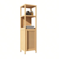 Versatile Bamboo Storage Cabinet With Ample Space And Durability