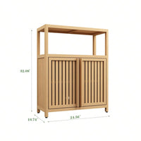 Large Capacity Bamboo Storage Cabinet Furniture For Bathroom Living Room Bathroom Bamboo Storage Cabinet With Shelves