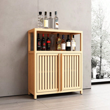 Large Capacity Bamboo Storage Cabinet Furniture For Bathroom Living Room Bathroom Bamboo Storage Cabinet With Shelves