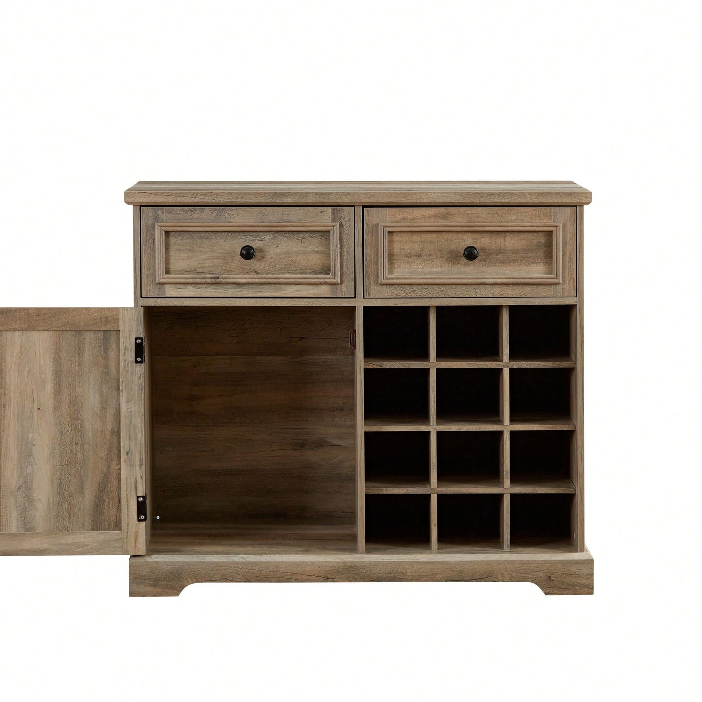 Stylish Storage Sideboard with 2 Drawers and Removable Wine Racks for Kitchen and Dining Room