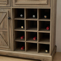 Stylish Storage Sideboard with 2 Drawers and Removable Wine Racks for Kitchen and Dining Room