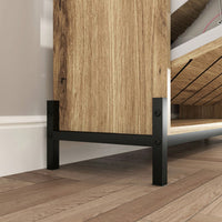 Modern Slim Shoe Cabinet with 3 Flip Drawers and Open Shelves for Heels Boots and Slippers