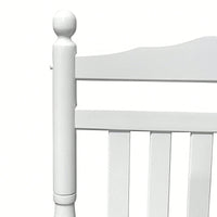 Adult Rocking Chair, Balcony, Porch, Hardwood, Wide Seat, Armrest, Slatted Back Rest