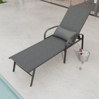 Sturdy And Comfortable Steel Recliner Relaxation And Durability In Elegant Gray