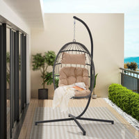 Hanging Basket Outdoor Garden Rattan Egg Swing Chair Hanging Chair Cushion