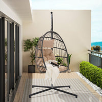 Hanging Basket Outdoor Garden Rattan Egg Swing Chair Hanging Chair Cushion